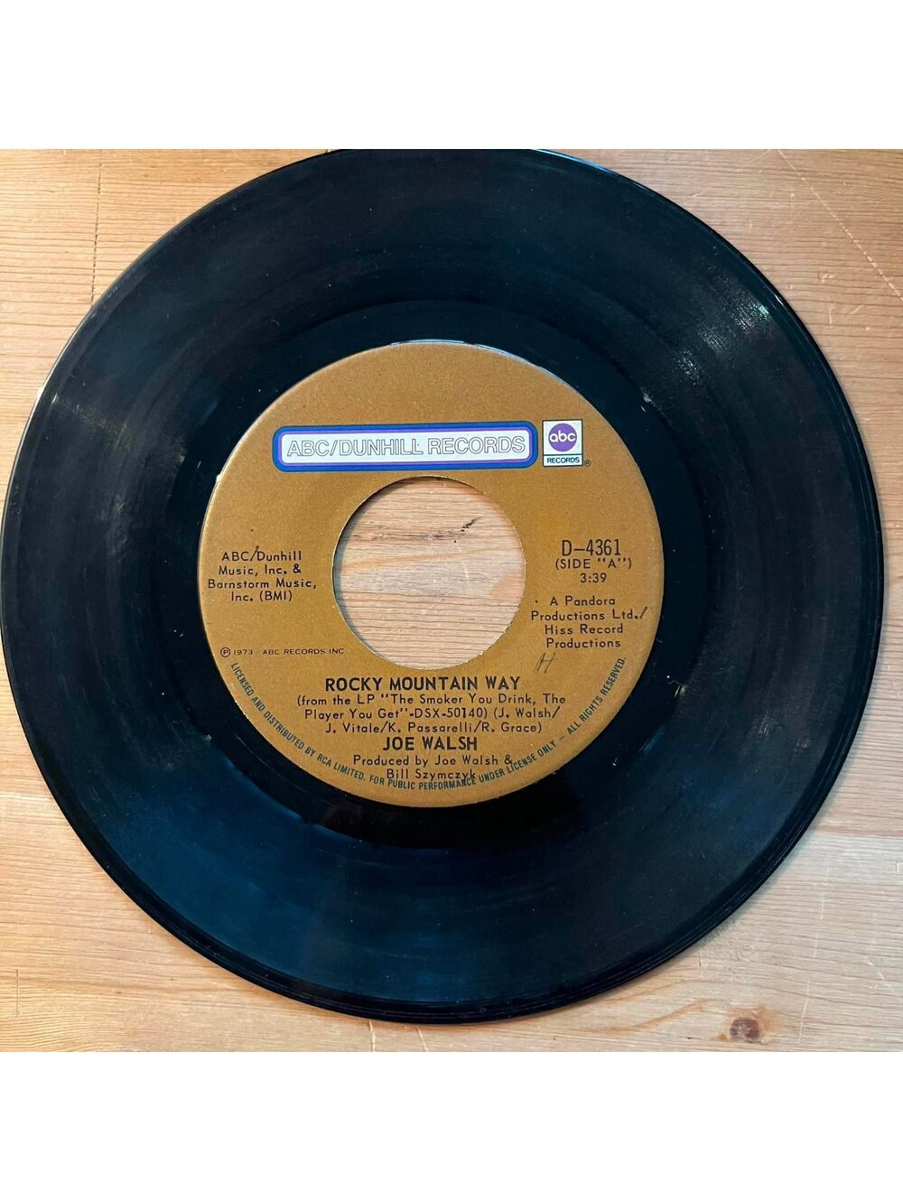 Joe Walsh - Rocky Mountain Way/(Day Dream) Prayer 45rpm VG+ R11